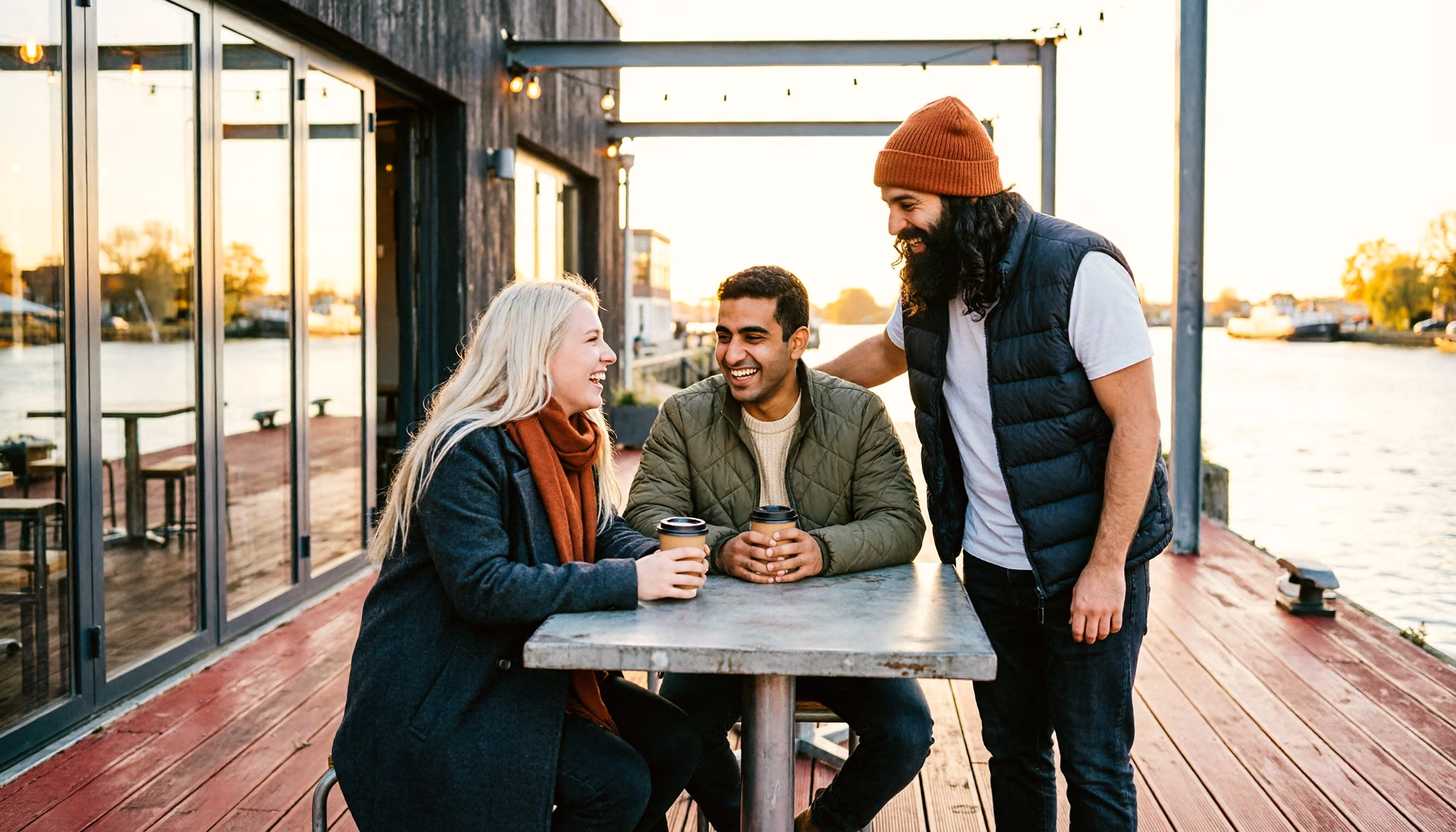 Belasting voor influencers uitgelegd: vrienden zitten samen aan een kop koffie